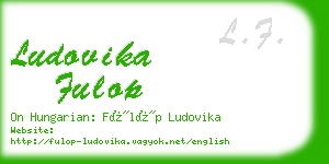 ludovika fulop business card